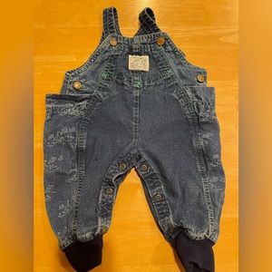 VNTG Oshkosh B’Gosh Vestbak Bubble Overalls RARE Sailboats Size 6/9M EUC USA